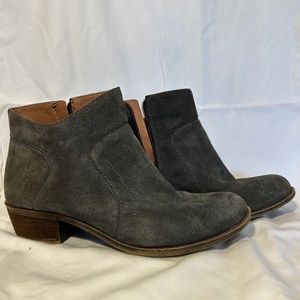 Lucky Brand Grey Suede Ankle Boots